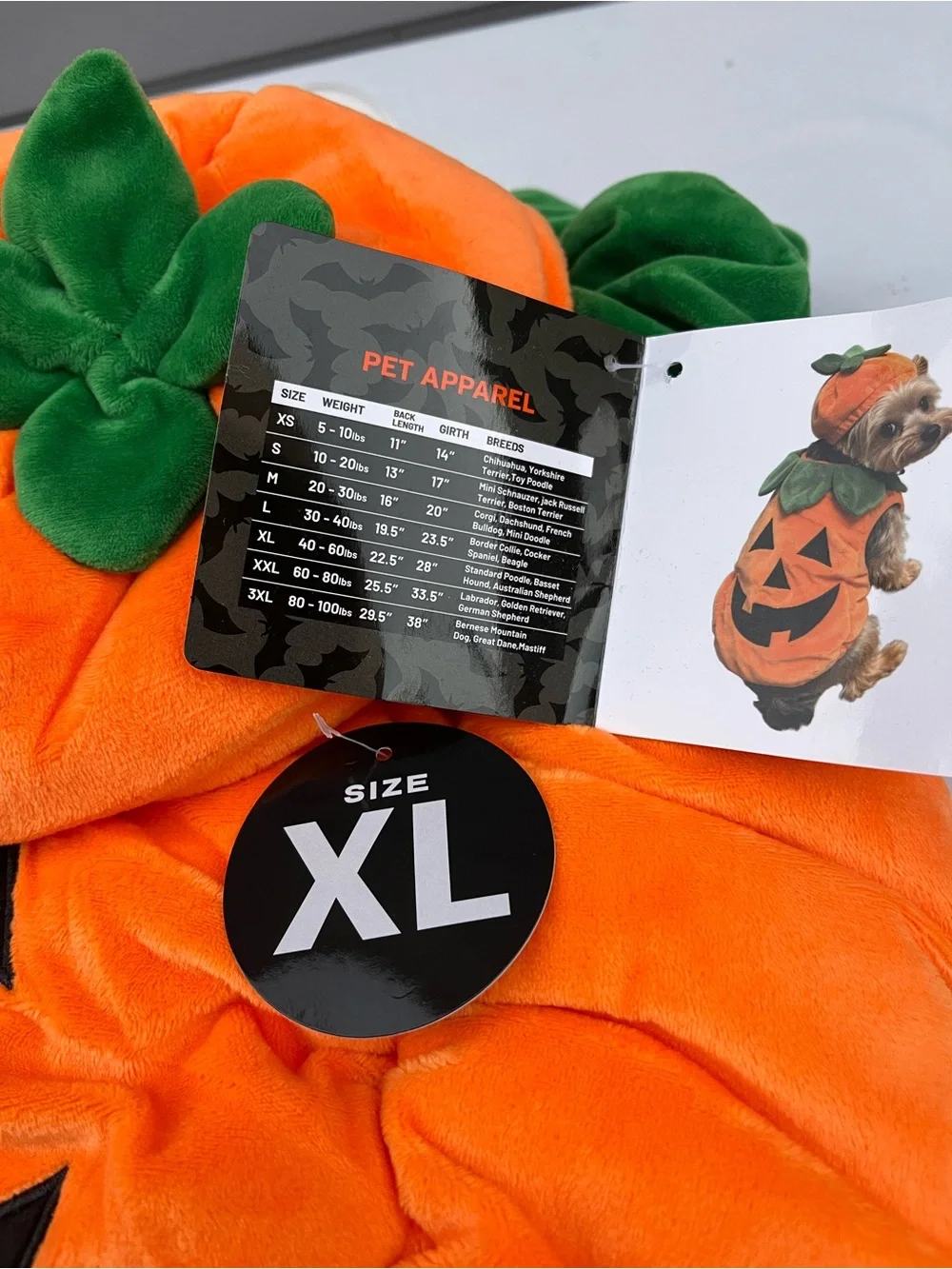 Jack O' Lantern Lane Pumpkin Dog & Cat Costume. This two-piece, plush jack-o'-la